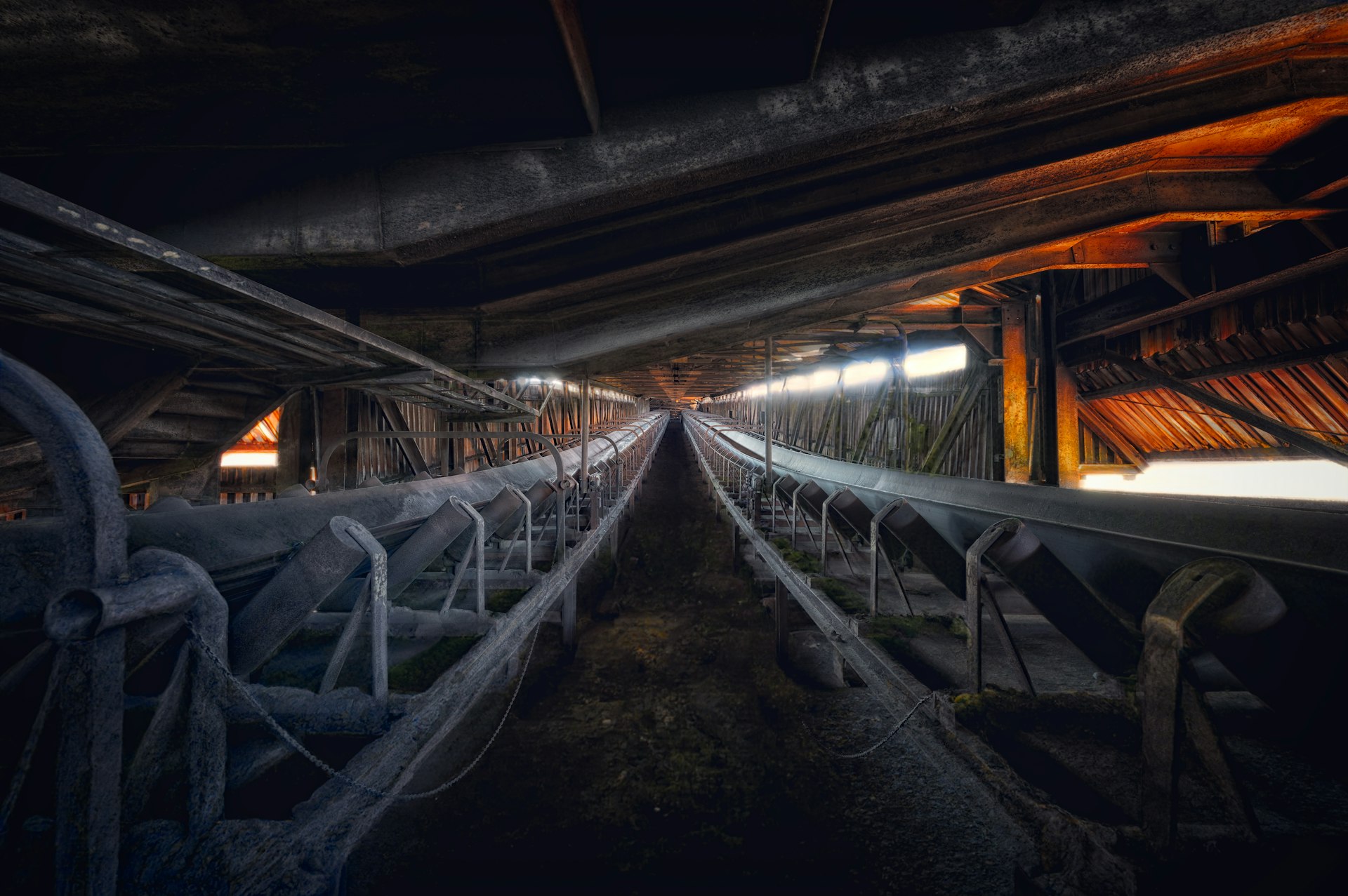 a large factory with pipes